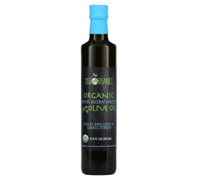 Sky Organics, Органическое греческое оливковое масло первого отжима, 500 мл (16,9 жидк. Унции)