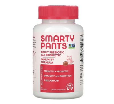SmartyPants, пребиотики и пробиотики для взрослых, клубничный крем, 7 млрд КОЕ, 60 жевательных таблеток