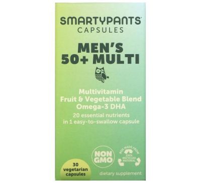 SmartyPants, Mens 50+ Multi, 30 Vegetarian Capsules