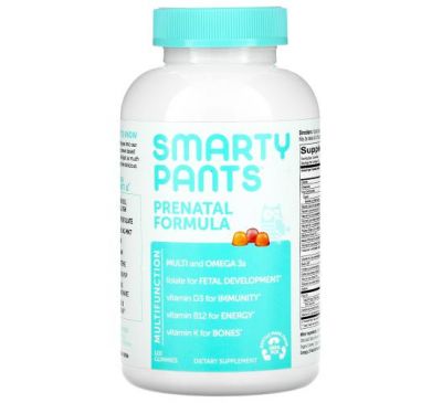 SmartyPants, Prenatal Formula, Lemon, Orange, and Strawberry Banana, 120 Gummies