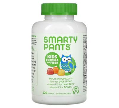 SmartyPants, комплекс з клітковиною для дітей, 120 жувальних таблеток