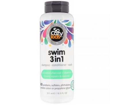 SoCozy, Kids, Swim 3 in 1, Shampoo - Conditioner - Wash, 10.5 fl oz (311 ml)