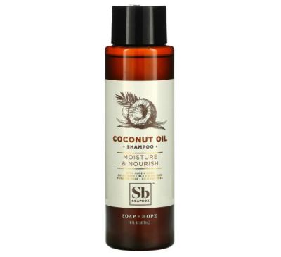 Soapbox, Shampoo, Moisture & Nourish, Coconut Oil, 16 fl oz (473 ml)
