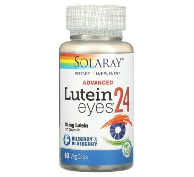 Solaray, Advanced, Lutein Eyes, 24 mg, 60 VegCaps