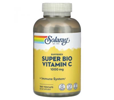 Solaray, Buffered Super Bio Vitamin C, 500 mg, 360 VegCaps