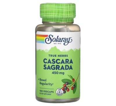 Solaray, Cascara Sagrada, 450 mg, 100 Vegetarian Capsules