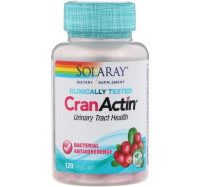 Solaray, CranActin, экстракт клюквы, AF, 120 вегетарианских капсул