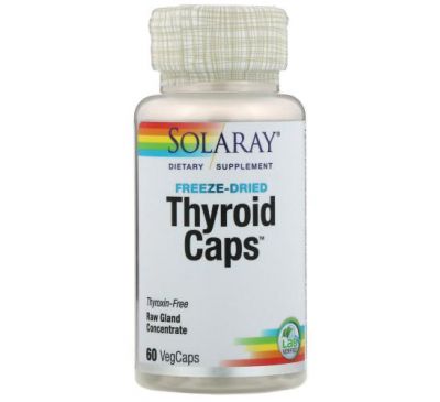 Solaray, Freeze Dried Thyroid Caps, 60 Capsules