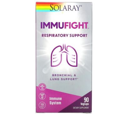 Solaray, ImmuFight, поддержка дыхательной системы, 90 VegCaps