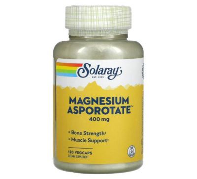 Solaray, Magnesium Asporotate, 200 mg, 120 VegCaps