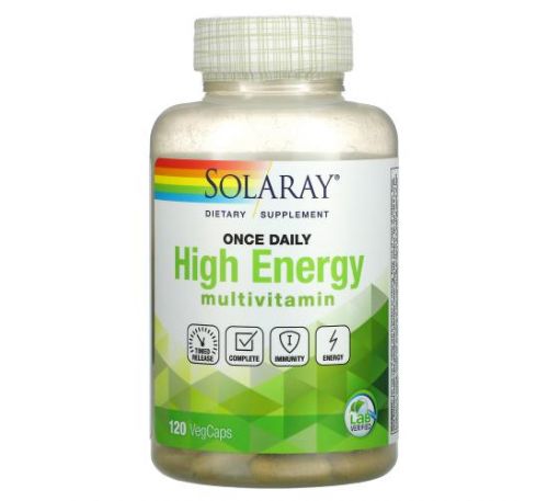 Solaray, Once Daily, High Energy Multivitamin, 120 VegCaps