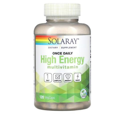 Solaray, Once Daily, High Energy Multivitamin, 120 VegCaps