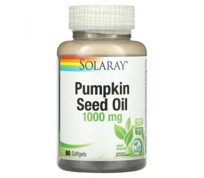 Solaray, Pumpkin Seed Oil, 1,000 mg, 90 Softgels