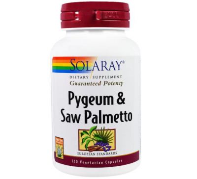 Solaray, Pygeum & Saw Palmetto, 120 Vegetarian Capsules