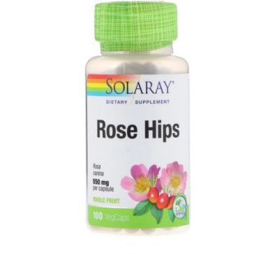 Solaray, Rose Hips, 550 mg, 100 VegCaps
