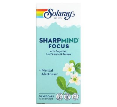 Solaray, SharpMind Focus, 30 Vegcaps