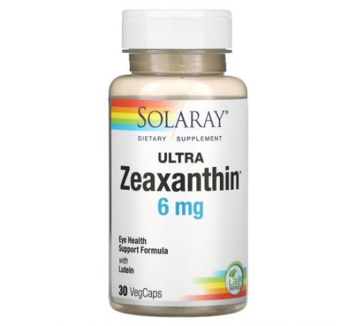 Solaray, Ultra Zeaxanthin, 6 mg, 30 VegCaps