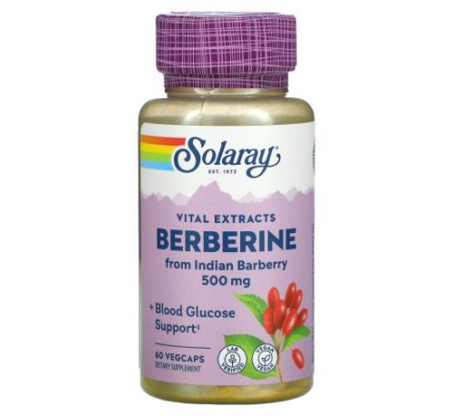 Solaray, берберин, 500 мг, 60 капсул VegCap