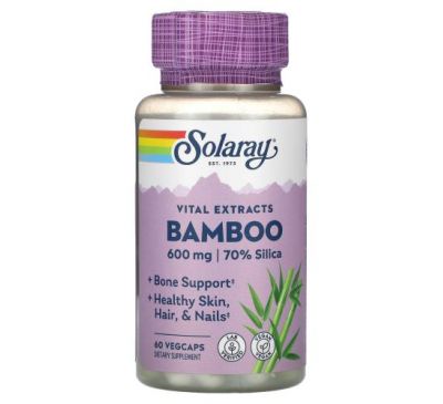 Solaray, Bamboo Stem Extract, 300 мг, 60 капсул VegCap