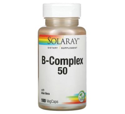 Solaray, комплекс вітамінів групи B № 50, 100 рослинних капсул