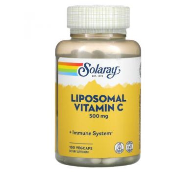 Solaray, ліпосомальний вітамін С, 500 мг, 100 капсул VegCaps