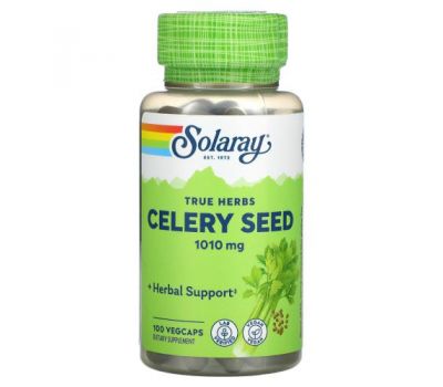 Solaray, насіння селери, 505 мг, 100 капсул VegCaps