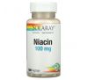 Solaray, ніацин, 100 мг, 100 капсул VegCap