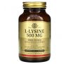 Solgar, L-Lysine, Free Form, 500 mg, 100 Vegetable Capsules