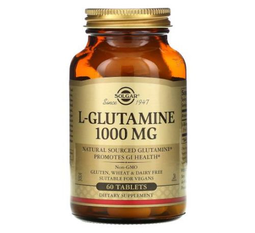 Solgar, L-глютамін, 1000 мг, 60 таблеток
