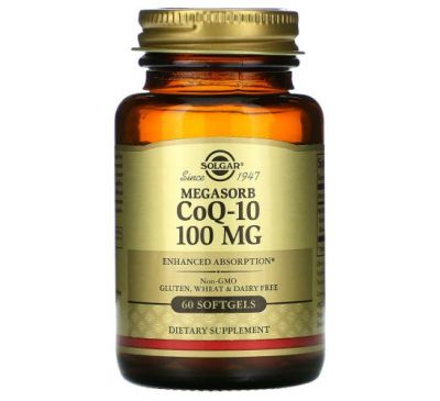 Solgar, Megasorb CoQ-10, 100 mg, 60 Softgels