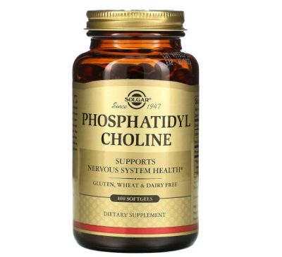 Solgar, Фосфатидилхолин, 100 мягких таблеток