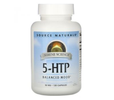 Source Naturals, 5-HTP, 50 mg, 120 Capsules