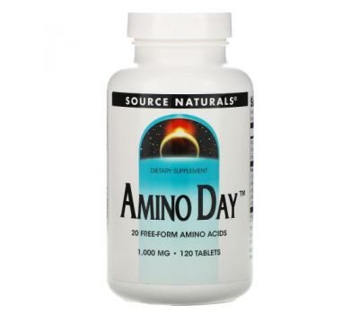 Source Naturals, Amino Day, 1,000 mg, 120 Tablets