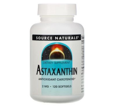 Source Naturals, Астаксантин, 2 мг, 120 капсул