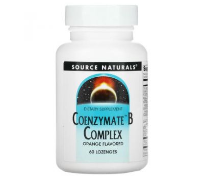Source Naturals, Coenzymate B Complex, Orange Flavored, 60 Lozenges