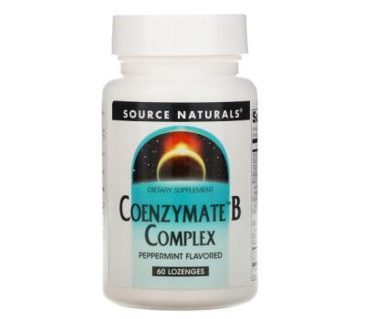 Source Naturals, Coenzymate B Complex, Peppermint Flavored, 60 Lozenges