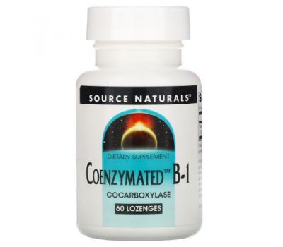 Source Naturals, Coenzymated B-1, 60 Lozenges