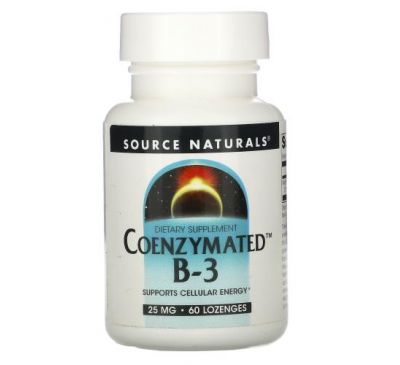 Source Naturals, Coenzymated B-3, 25 mg, 60 Lozenges