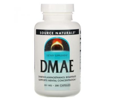 Source Naturals, DMAE, 351 mg, 200 Capsules