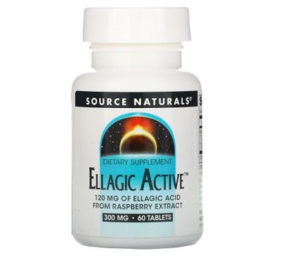 Source Naturals, Ellagic Active, 300 mg, 60 Tablets