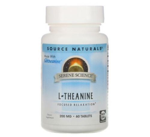 Source Naturals, L-Theanine, 200 mg, 60 Tablets