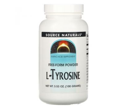 Source Naturals, L-Tyrosine, Free-Form Powder, 3.53 oz (100 g)