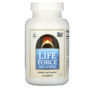 Source Naturals, Life Force Multiple, No Iron, 60 Tablets