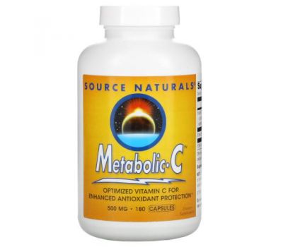 Source Naturals, Metabolic C, 500 mg, 180 Capsules