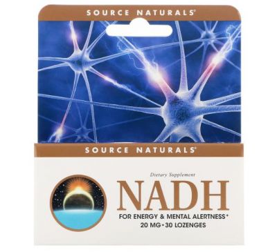 Source Naturals, NADH, 20 mg, 30 Sublingual Tablets