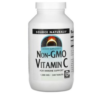 Source Naturals, Non-GMO Vitamin C, 1,000 mg, 240 Tablets