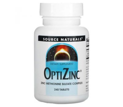 Source Naturals, OptiZinc, 240 таблеток