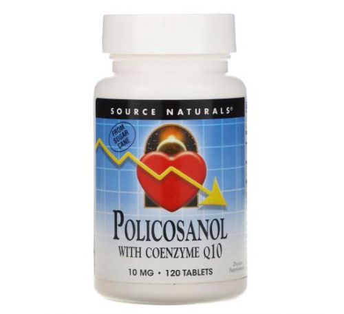 Source Naturals, Policosanol with Coenzyme Q10, 10 mg, 120 Tablets