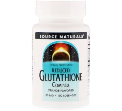 Source Naturals, Reduced Glutathione Complex, Orange Flavored, 50 mg, 100 Lozenges