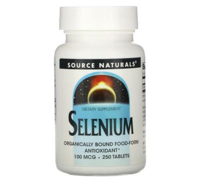 Source Naturals, селен, 100 мкг, 250 таблеток